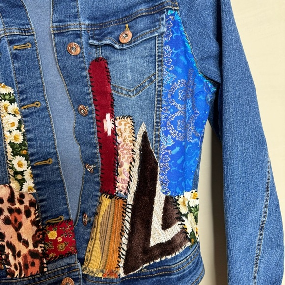 Love tree denim jacket hand sewn by joeys_fab_finds - Picture 4 of 12